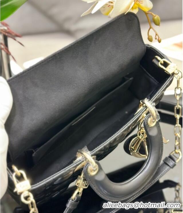 Promotional Dior Lady D-Joy Small Bag in Cannage Lambskin M9250 Black/Gold 2025