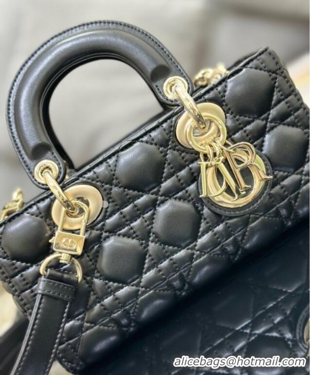 Promotional Dior Lady D-Joy Small Bag in Cannage Lambskin M9250 Black/Gold 2025