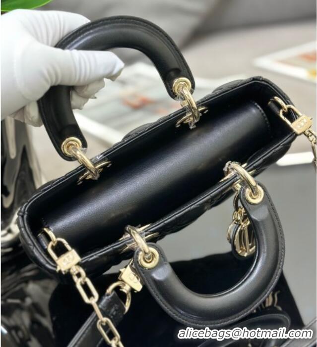 Promotional Dior Lady D-Joy Small Bag in Cannage Lambskin M9250 Black/Gold 2025