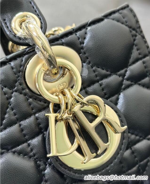 Promotional Dior Lady D-Joy Small Bag in Cannage Lambskin M9250 Black/Gold 2025