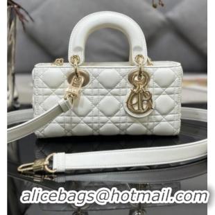 Luxury Discount Dior Lady D-Joy Small Bag in Cannage Lambskin M9250 White 2025