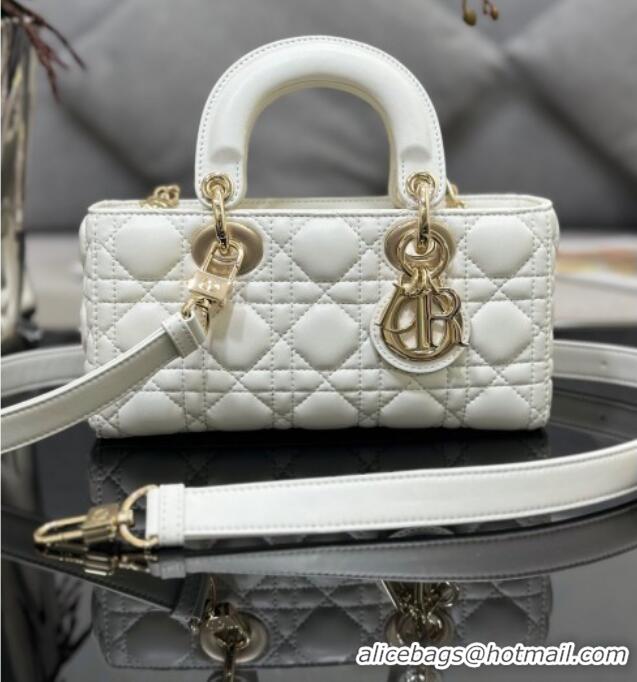 Luxury Discount Dior Lady D-Joy Small Bag in Cannage Lambskin M9250 White 2025