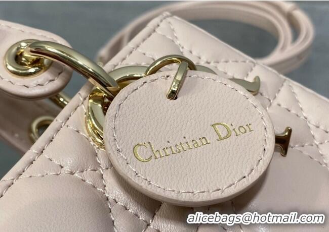 Best Quality Dior Lady D-Joy Micro Bag in Cannage Lambskin M9250 Powder Pink 2025