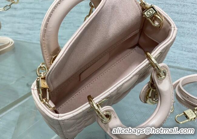 Best Quality Dior Lady D-Joy Micro Bag in Cannage Lambskin M9250 Powder Pink 2025