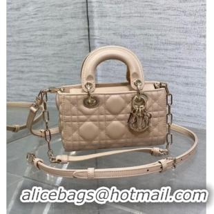 Top Grade Dior Lady D-Joy Micro Bag in Cannage Lambskin M9250 Rose Beige 2025