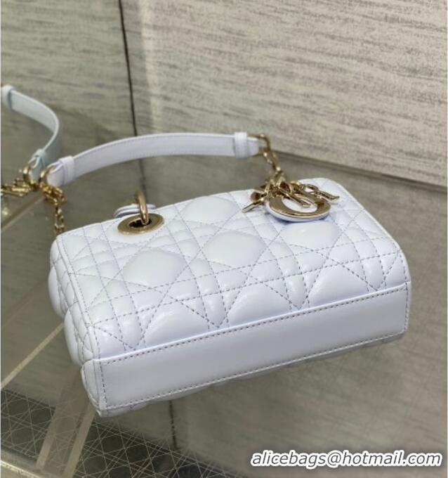 Top Grade Dior Lady D-Joy Micro Bag in Cannage Lambskin M9250 Glacier Blue 2025