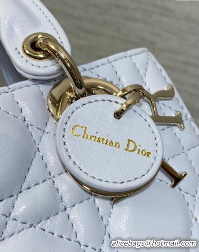 Top Grade Dior Lady D-Joy Micro Bag in Cannage Lambskin M9250 Glacier Blue 2025