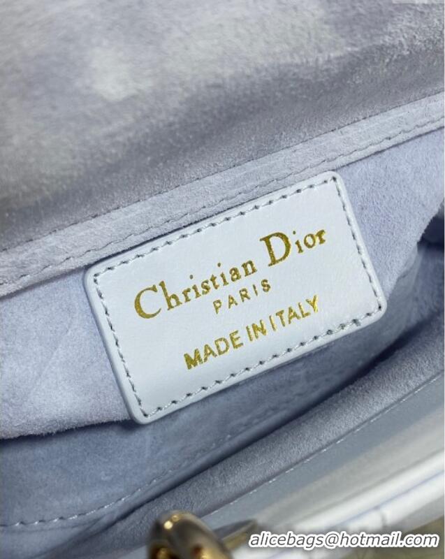 Top Grade Dior Lady D-Joy Micro Bag in Cannage Lambskin M9250 Glacier Blue 2025