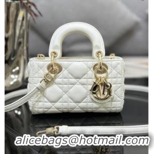 Good Looking Dior Lady D-Joy Micro Bag in Cannage Lambskin M9250 White 2025