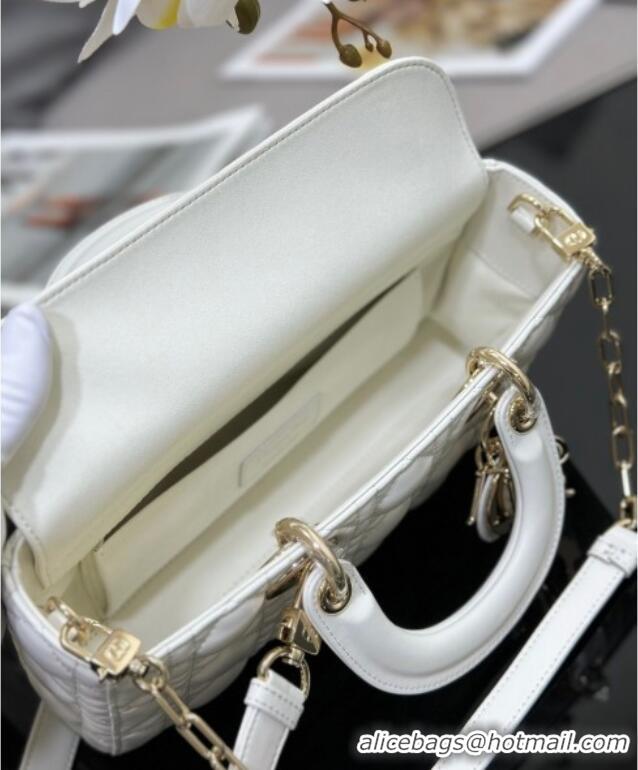 Good Looking Dior Lady D-Joy Micro Bag in Cannage Lambskin M9250 White 2025