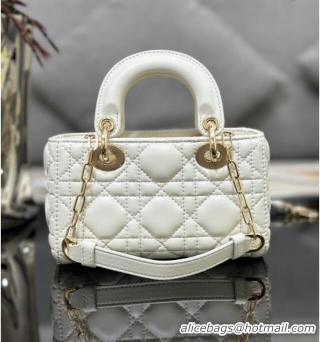 Good Looking Dior Lady D-Joy Micro Bag in Cannage Lambskin M9250 White 2025
