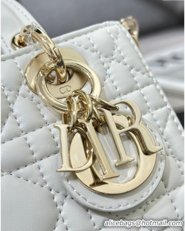 Good Looking Dior Lady D-Joy Micro Bag in Cannage Lambskin M9250 White 2025