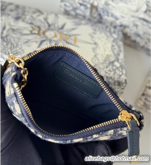 Famous Brand Dior DiorTravel Myrte Zipped Key Case Blue Dior Oblique Jacquard S2177UTZQ 2025