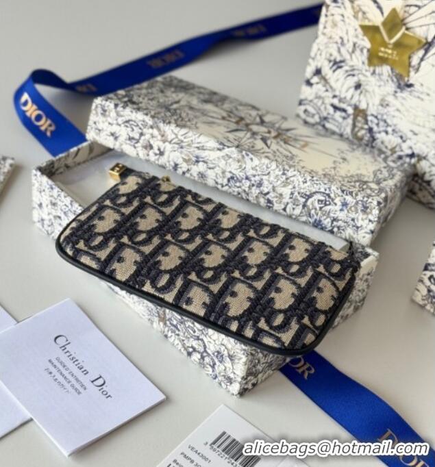 Famous Brand Dior DiorTravel Myrte Zipped Key Case Blue Dior Oblique Jacquard S2177UTZQ 2025