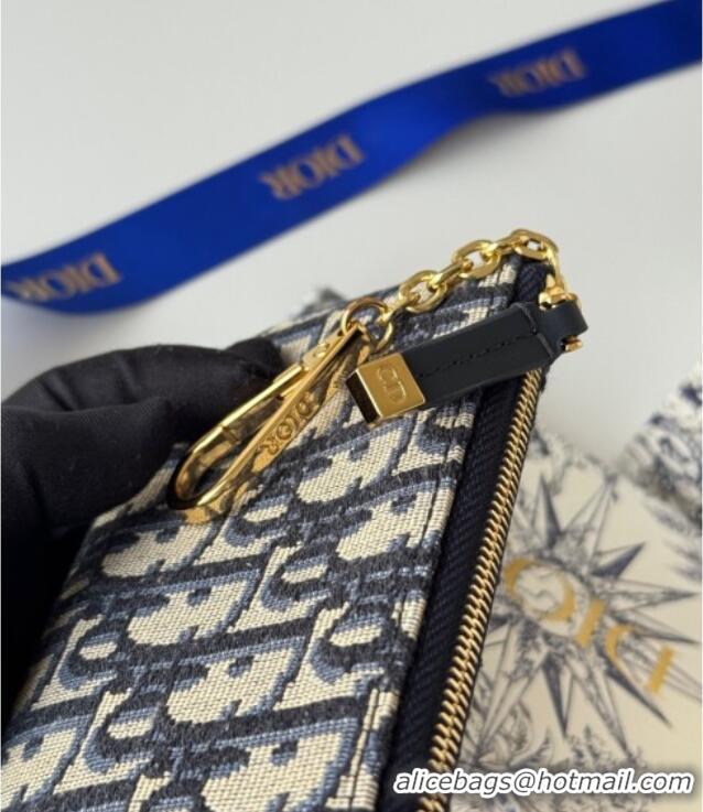 Famous Brand Dior DiorTravel Myrte Zipped Key Case Blue Dior Oblique Jacquard S2177UTZQ 2025