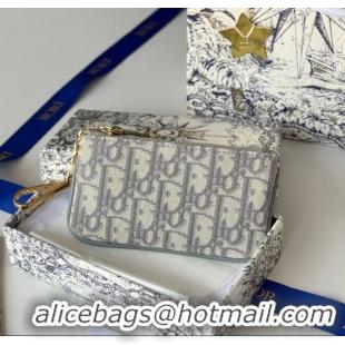 Low Price Dior DiorTravel Myrte Zipped Key Case in Grey Dior Oblique Jacquard S2177UTZQ 2025