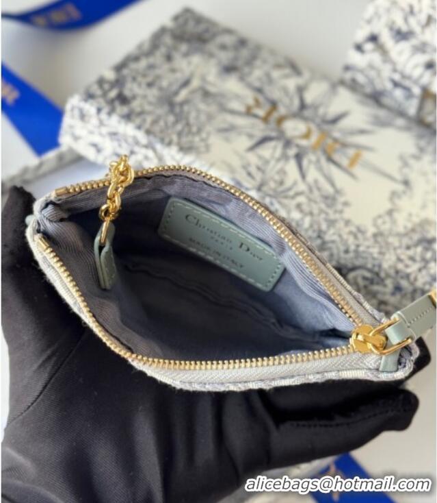 Low Price Dior DiorTravel Myrte Zipped Key Case in Grey Dior Oblique Jacquard S2177UTZQ 2025