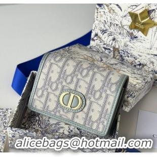 Top Design Dior 30 Montaigne Glycine Card Holder Grey Dior Oblique Jacquard S2300UWHC 2025