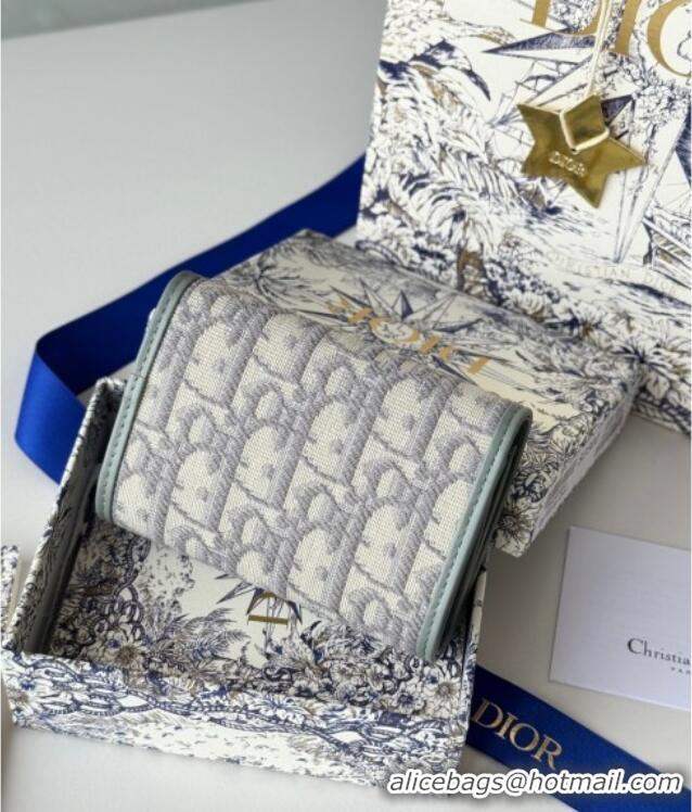 Top Design Dior 30 Montaigne Glycine Card Holder Grey Dior Oblique Jacquard S2300UWHC 2025