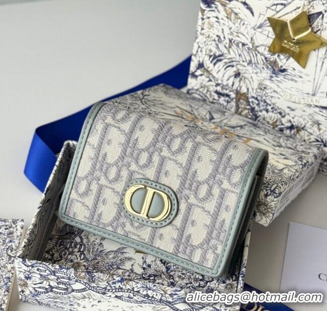 Top Design Dior 30 Montaigne Glycine Card Holder Grey Dior Oblique Jacquard S2300UWHC 2025