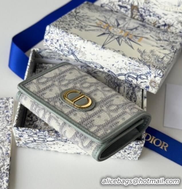 Top Design Dior 30 Montaigne Glycine Card Holder Grey Dior Oblique Jacquard S2300UWHC 2025