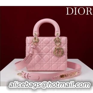 Grade Design Dior Small Lady My ABCDior Bag in Cannage Lambskin M0538 Pink 2025