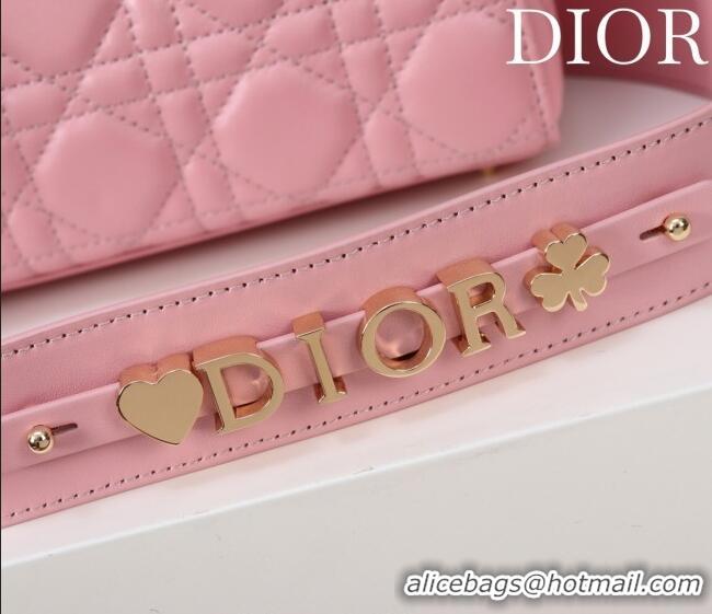 Grade Design Dior Small Lady My ABCDior Bag in Cannage Lambskin M0538 Pink 2025