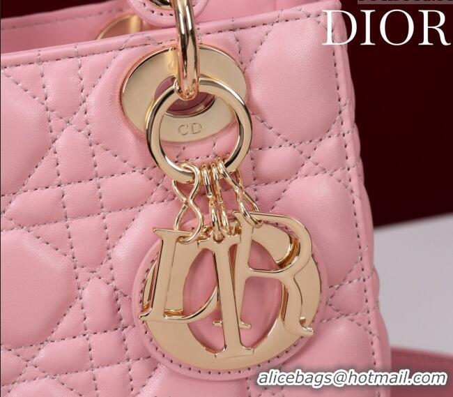 Grade Design Dior Small Lady My ABCDior Bag in Cannage Lambskin M0538 Pink 2025