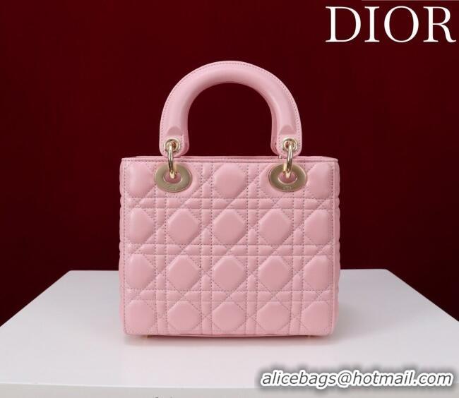 Grade Design Dior Small Lady My ABCDior Bag in Cannage Lambskin M0538 Pink 2025