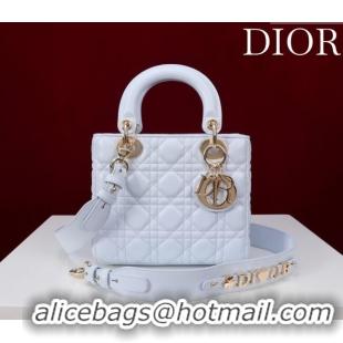 Best Price Dior Small Lady My ABCDior Bag in Cannage Lambskin M0538 Glacier Blue 2025