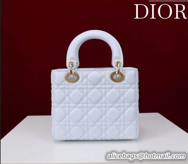 Best Price Dior Small Lady My ABCDior Bag in Cannage Lambskin M0538 Glacier Blue 2025