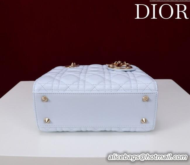 Best Price Dior Small Lady My ABCDior Bag in Cannage Lambskin M0538 Glacier Blue 2025