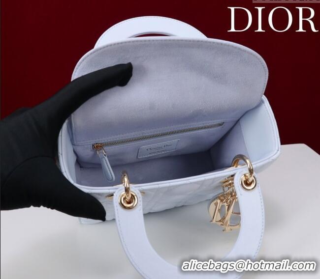 Best Price Dior Small Lady My ABCDior Bag in Cannage Lambskin M0538 Glacier Blue 2025