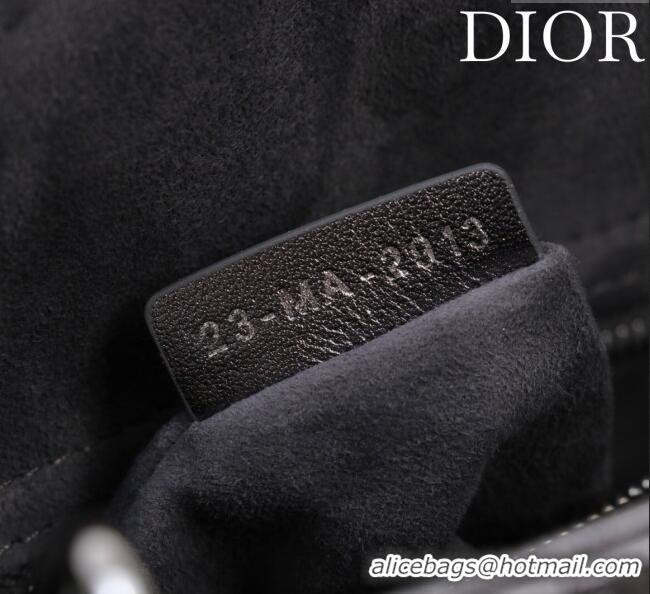 Discount Dior Small Lady My ABCDior Bag in Cannage Lambskin M0538 Dark Grey 2025