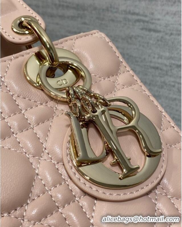 Discount Design Dior Small Lady My ABCDior Bag in Cannage Lambskin M0538 Powder Pink 2025
