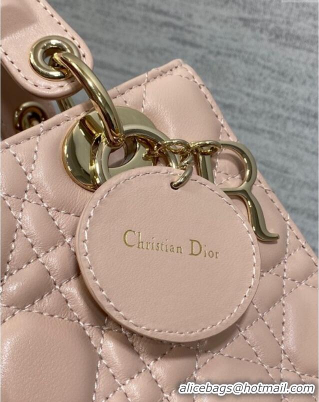Discount Design Dior Small Lady My ABCDior Bag in Cannage Lambskin M0538 Powder Pink 2025