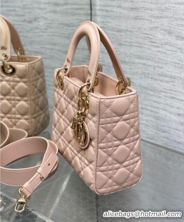 Discount Design Dior Small Lady My ABCDior Bag in Cannage Lambskin M0538 Powder Pink 2025