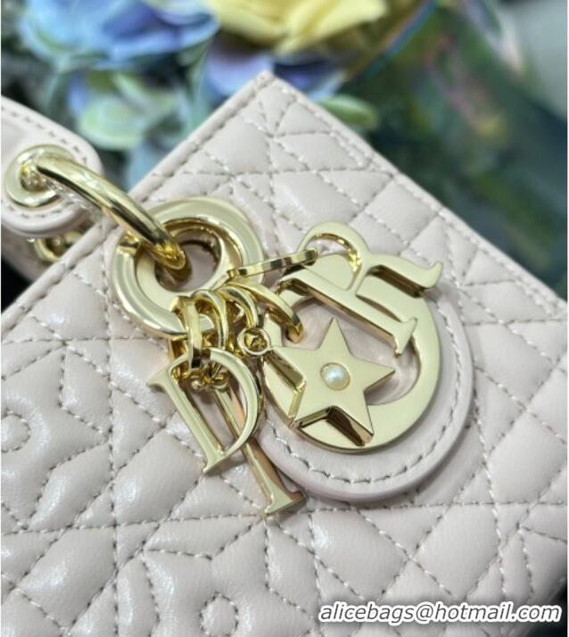 Good Product Dior Lady D-Joy Micro Bag in Powder Pink Cannage Lambskin with Star Motif D6099 2025