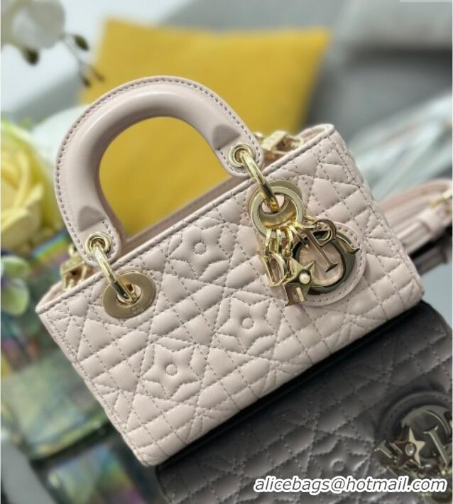 Good Product Dior Lady D-Joy Micro Bag in Powder Pink Cannage Lambskin with Star Motif D6099 2025