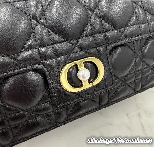 Best Luxury Dior Jolie East-West Bag in Cannage Lamb Leather and Flat Cannage Calfskin S3117 Black 2025