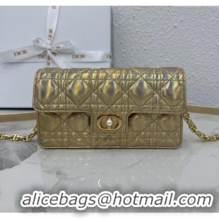 Super Quality Dior Jolie East-West Bag in Cannage Lamb Leather and Flat Cannage Calfskin S3117 Gold 2025