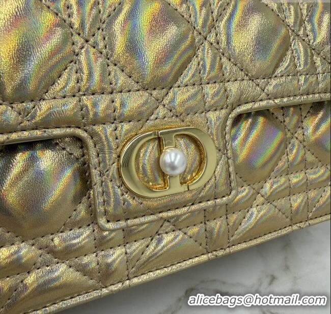 Super Quality Dior Jolie East-West Bag in Cannage Lamb Leather and Flat Cannage Calfskin S3117 Gold 2025