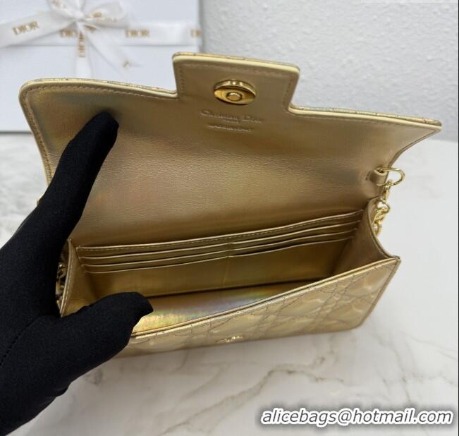 Super Quality Dior Jolie East-West Bag in Cannage Lamb Leather and Flat Cannage Calfskin S3117 Gold 2025