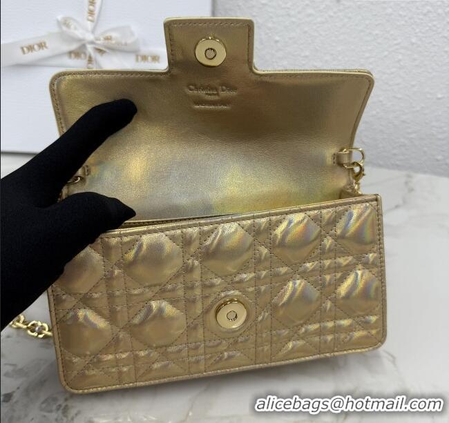 Super Quality Dior Jolie East-West Bag in Cannage Lamb Leather and Flat Cannage Calfskin S3117 Gold 2025
