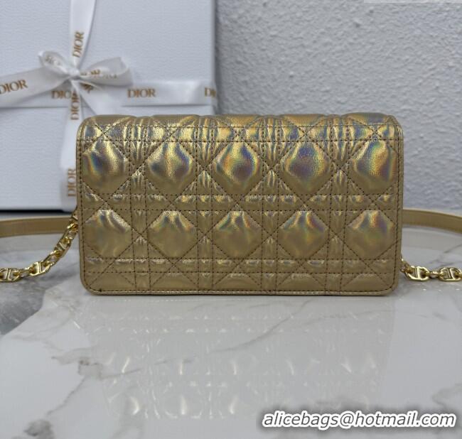Super Quality Dior Jolie East-West Bag in Cannage Lamb Leather and Flat Cannage Calfskin S3117 Gold 2025