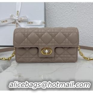 Free Shipping Dior Jolie East-West Bag in Cannage Lamb Leather and Flat Cannage Calfskin S3117 Taupe 2025