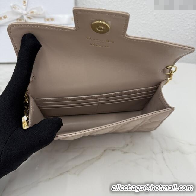Free Shipping Dior Jolie East-West Bag in Cannage Lamb Leather and Flat Cannage Calfskin S3117 Taupe 2025