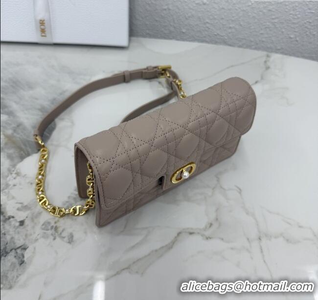 Free Shipping Dior Jolie East-West Bag in Cannage Lamb Leather and Flat Cannage Calfskin S3117 Taupe 2025