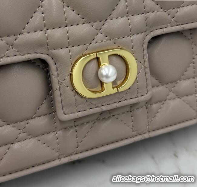 Free Shipping Dior Jolie East-West Bag in Cannage Lamb Leather and Flat Cannage Calfskin S3117 Taupe 2025