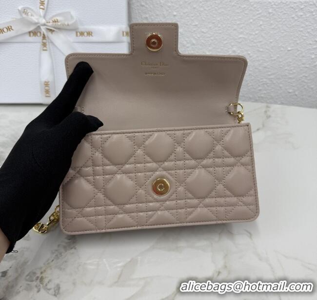Free Shipping Dior Jolie East-West Bag in Cannage Lamb Leather and Flat Cannage Calfskin S3117 Taupe 2025